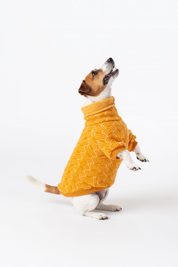 Luxury Pullover with sleeves "Rita" Golden Yellow - Image 3