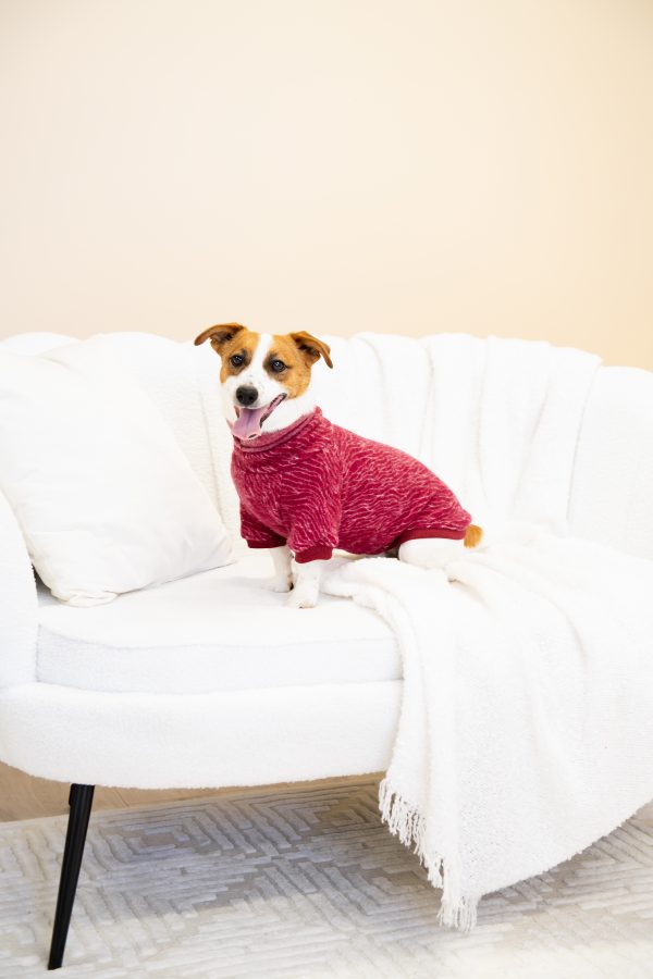 Luxury Pullover with sleeves "Rita" Burgundy