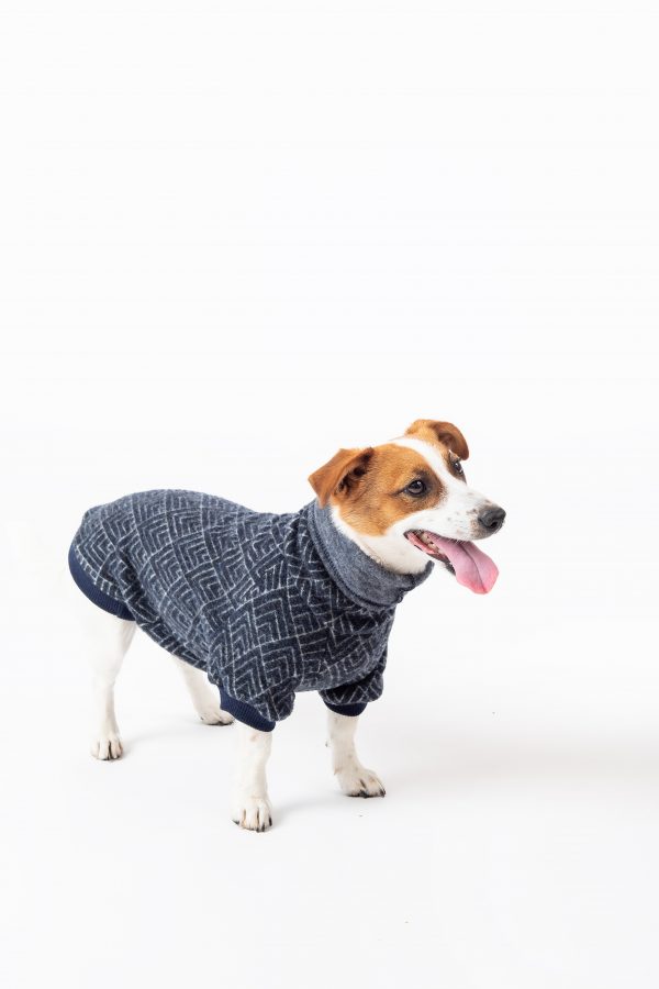 Luxury Pullover with sleeves "Rita" Navy Blue - Image 3