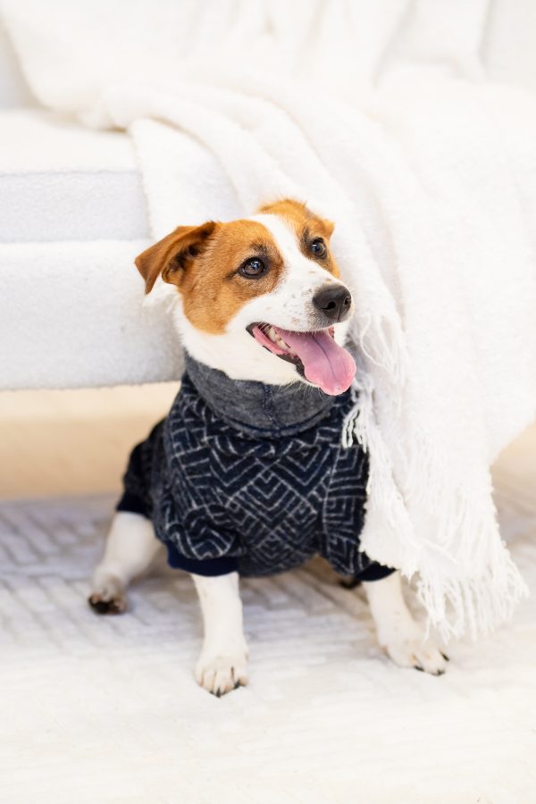 Luxury Pullover with sleeves "Rita" Navy Blue