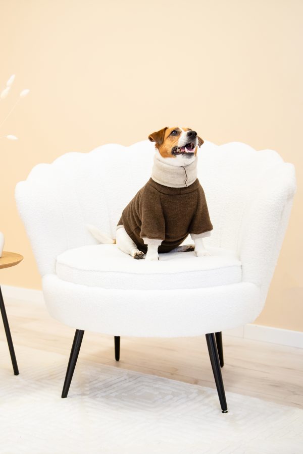 Luxury Pullover with sleeves "Rita" Tobacco Brown - Image 2