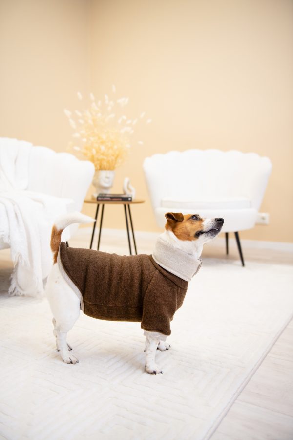 Luxury Pullover with sleeves "Rita" Tobacco Brown - Image 4