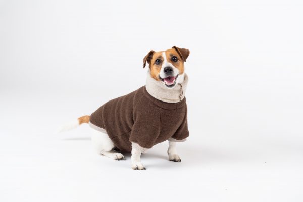 Luxury Pullover with sleeves "Rita" Tobacco Brown