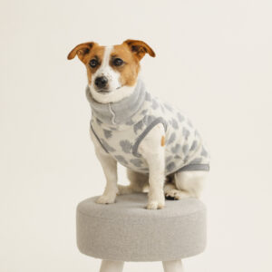 Merino Fleece Dog Sweater “Lilli” – Hedgehog Print